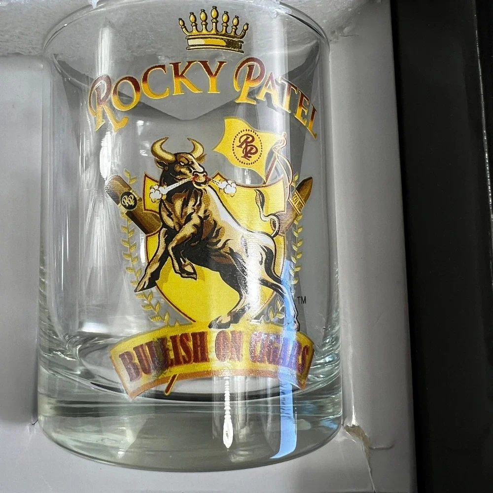 Rocky Patel Home Grown Heroes Whiskey Glass Set 4pc Clear Men Military Barware